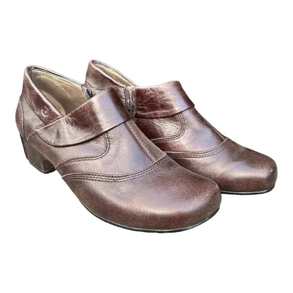 JOSEF SEIBEL Brown Leather Ankle Bootie Slip On Women’s Size US 6 - 6.5 Comfort